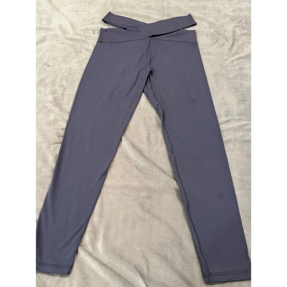 OFFLINE by Aerie Real Me Crossover Waistband 7/8 Leggings Gray Medium